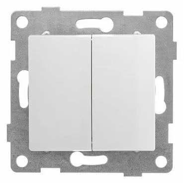Выключатель двухклавишный без рамки Gusi Electric BRAVO С10В2-001 Выключатель двухклавишный без рамки Gusi Electric BRAVO С10В2-001