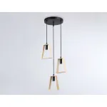 Подвесной светильник в стиле лофт TR80499/3 BK/LW черный/светлое дерево E14/3 max 60W D350*1000 от NovaLamp