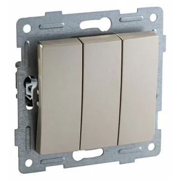 Выключатель трехклавишный без рамки Gusi Electric UGRA С11В3-027