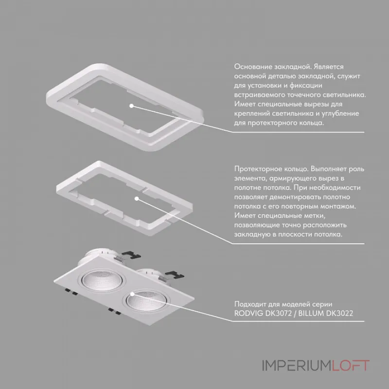 Рамка на 1 светильник Denkirs SCB DK3022-72-SCB от ImperiumLoft