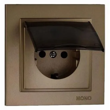 Розетка с заземлением с крышкой Mono Electric Despina 102-232321-118 Розетка с заземлением с крышкой Mono Electric Despina 102-232321-118