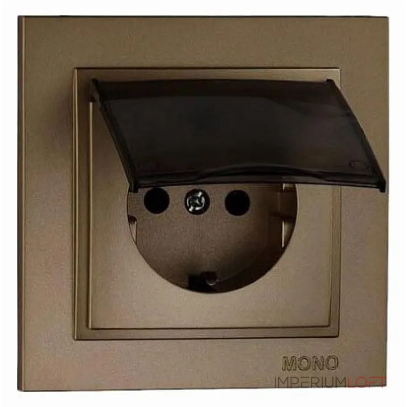 Розетка с заземлением с крышкой Mono Electric Despina 102-232321-118 от ImperiumLoft