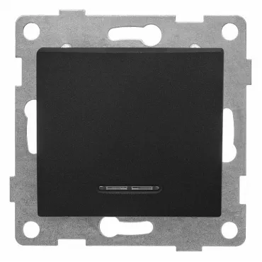 Выключатель сенсорый одноклавишный с подсветкой без рамки Gusi Electric BRAVO С10В18-010