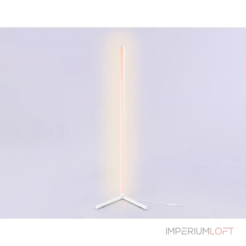 Светильник светодиодный напольный RGB с пультом FL8020 WH белый LED 15W RGB D32*1250 (ПДУ РАДИО 2.4G) от NovaLamp