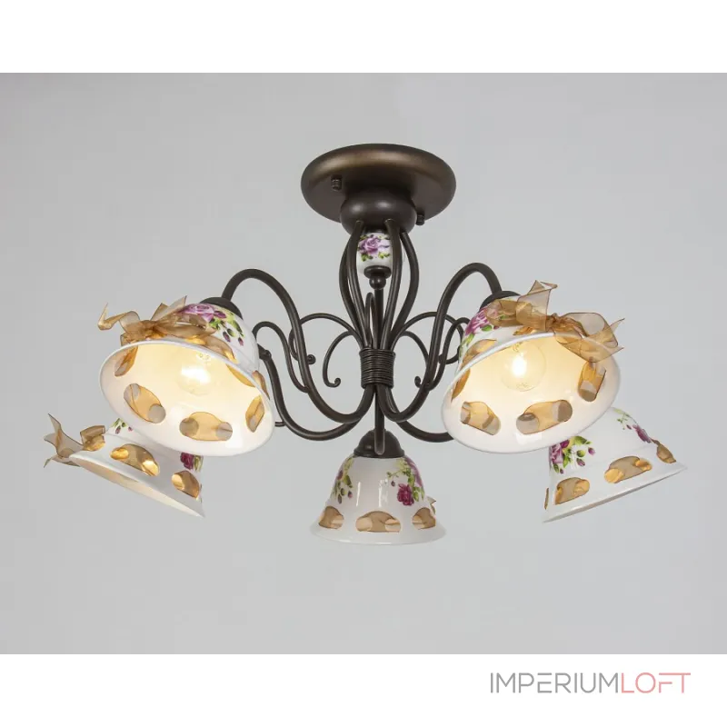 Люстра на штанге Abrasax Emilia MDK9424/5B Coffee Люстра на штанге Abrasax Emilia MDK9424/5B Coffee