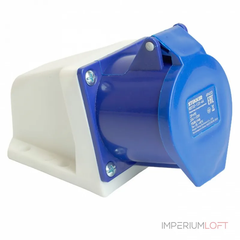 Розетка переносная разборная 2P+PE с крышкой Stekker ST 49433 от ImperiumLoft Розетка переносная разборная 2P+PE с крышкой Stekker ST 49433 от ImperiumLoft