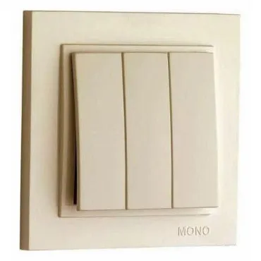 Выключатель трехклавишный Mono Electric Despina 102-170022-114