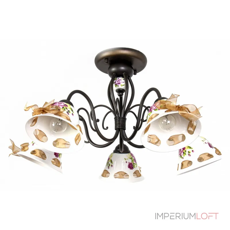 Люстра на штанге Abrasax Emilia MDK9424/5B Coffee Люстра на штанге Abrasax Emilia MDK9424/5B Coffee