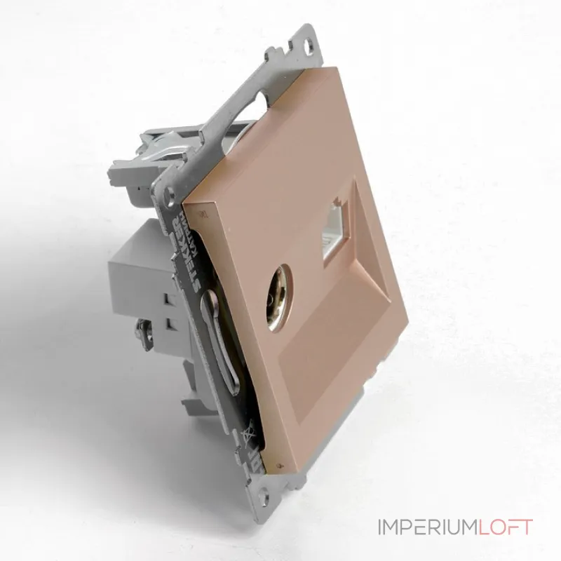 ТВ-розетка и розетка Ethernet RJ-45 без рамки Stekker GLS00-7106-02 49184 от ImperiumLoft ТВ-розетка и розетка Ethernet RJ-45 без рамки Stekker GLS00-7106-02 49184 от ImperiumLoft