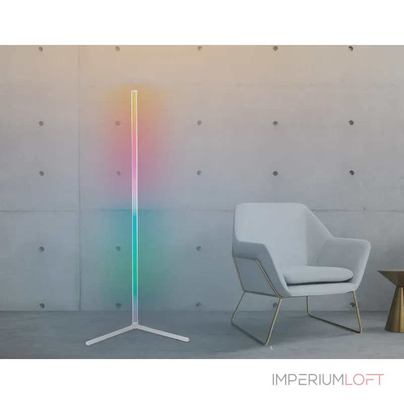 Светильник светодиодный напольный RGB с пультом FL8020 WH белый LED 15W RGB D32*1250 (ПДУ РАДИО 2.4G) от NovaLamp