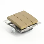 Выключатель трехклавишный без рамки Stekker Катрин 49219 от ImperiumLoft