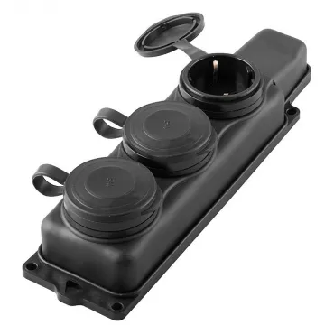 Розетка с заземлением с крышкой Stekker Одри 32739