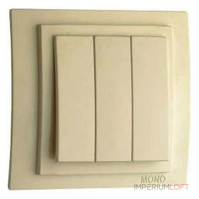 Выключатель трехклавишный без рамки Mono Electric Larissa 103-171722-114 от ImperiumLoft Выключатель трехклавишный без рамки Mono Electric Larissa 103-171722-114 от ImperiumLoft