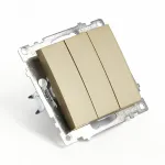 Выключатель трехклавишный без рамки Stekker Катрин 49219 от ImperiumLoft