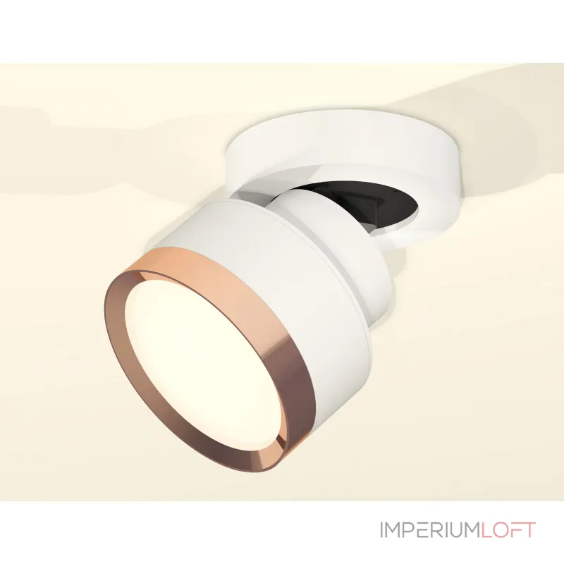 Комплект накладного поворотного светильника XM8101005 SWH/PPG белый песок/золото розовое полированное GX53 (A2228, A2105, C8101, N8126) от NovaLamp