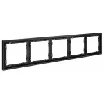 Рамка пластиковая S70 на 5 постов (графит) Voltum VLS100507
