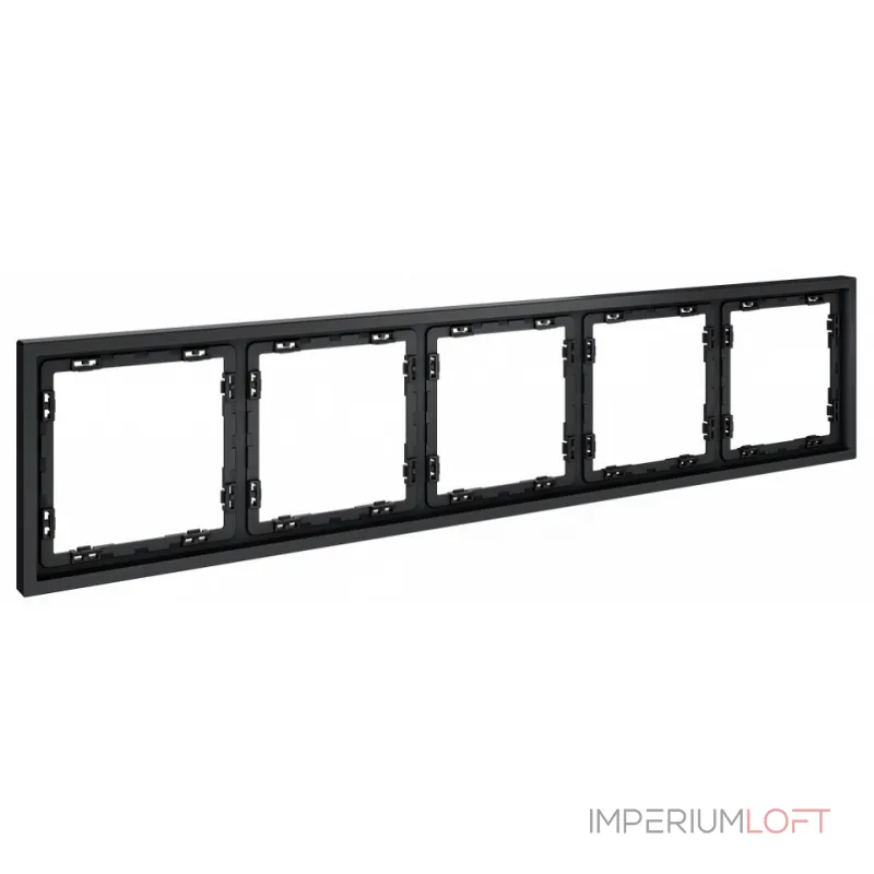 Рамка пластиковая S70 на 5 постов (графит) Voltum VLS100507