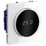 Терморегулятор электронный S70 с индикацией и датчиком для теплого пола (белый глянцевый) Voltum VLS070101