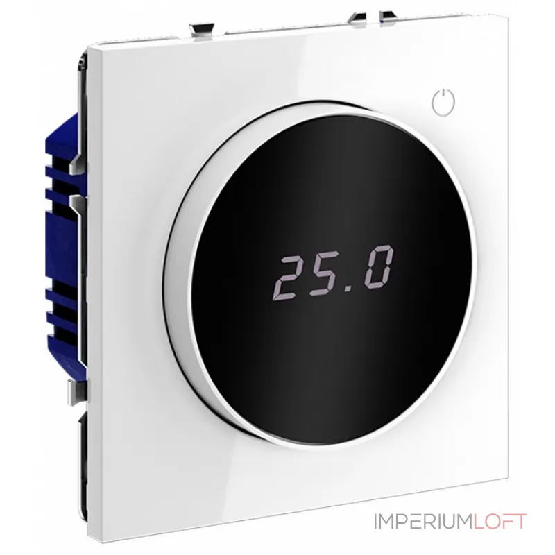 Терморегулятор электронный S70 с индикацией и датчиком для теплого пола (белый глянцевый) Voltum VLS070101