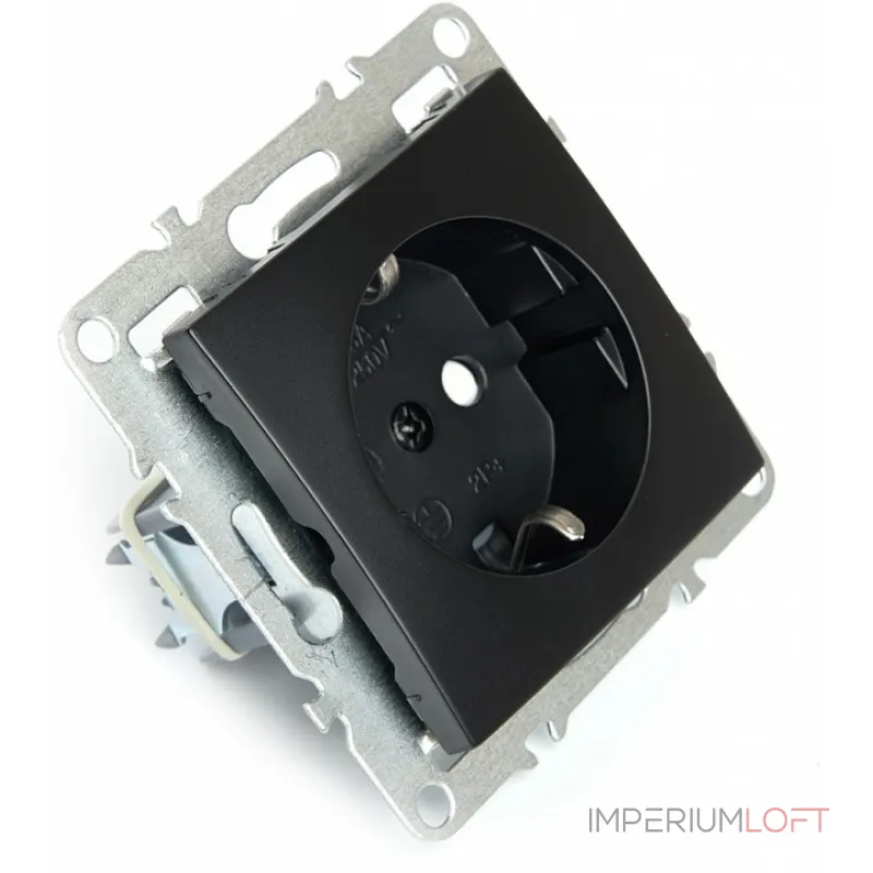 Розетка с заземлением и со шторками без рамки Stekker Эрна 49154 от ImperiumLoft