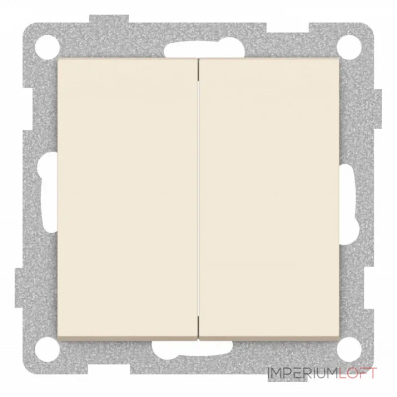 Выключатель проходной двухклавишный без рамки Gusi Electric UGRA С11В8-003 от ImperiumLoft