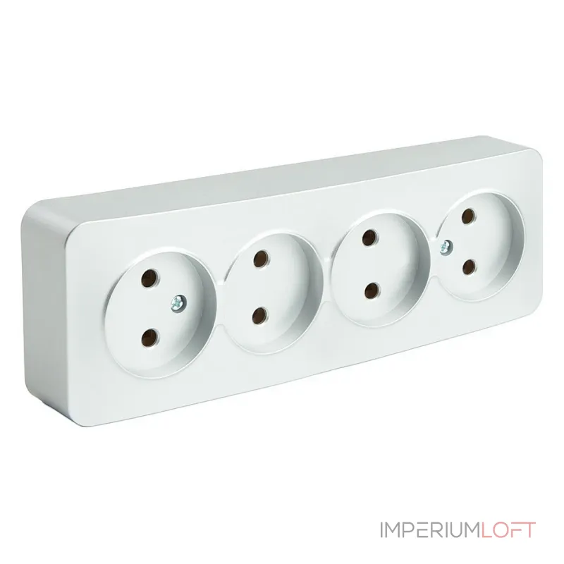 Розетка четверная без заземления Stekker София 49331 от ImperiumLoft