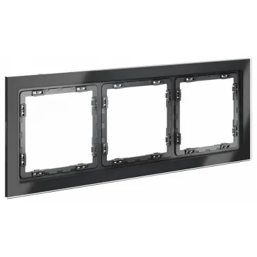Рамка стеклянная S70 на 3 поста (графит стекло) Voltum VLS110307 Рамка стеклянная S70 на 3 поста (графит стекло) Voltum VLS110307