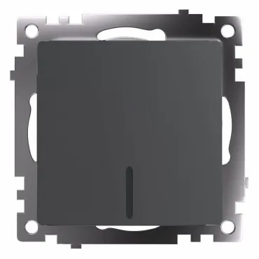 Выключатель одноклавишный с подсветкой без рамки Stekker Катрин 49408