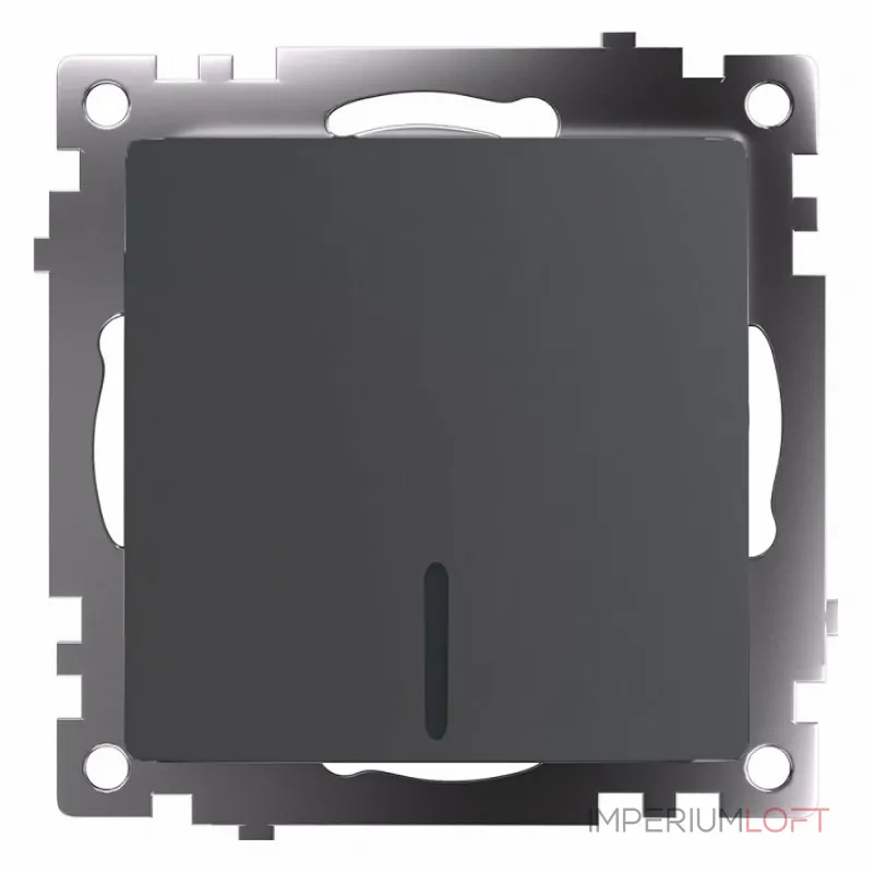 Выключатель одноклавишный с подсветкой без рамки Stekker Катрин 49408 от ImperiumLoft