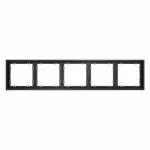 Рамка пластиковая S70 на 5 постов (графит) Voltum VLS100507