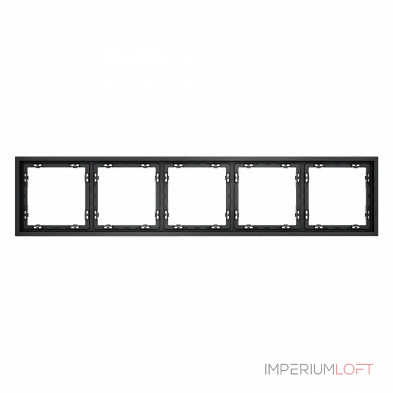 Рамка пластиковая S70 на 5 постов (графит) Voltum VLS100507
