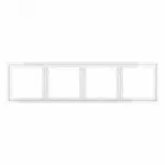 Рамка пластиковая S70 на 4 поста (белый глянцевый) Voltum VLS100401