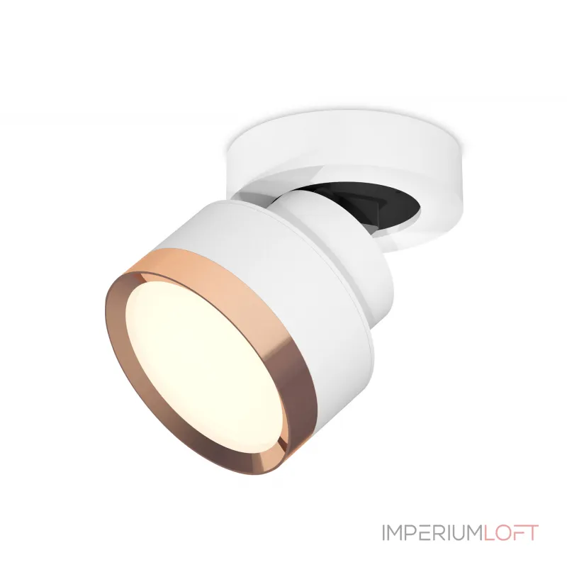 Комплект накладного поворотного светильника XM8101005 SWH/PPG белый песок/золото розовое полированное GX53 (A2228, A2105, C8101, N8126) от NovaLamp