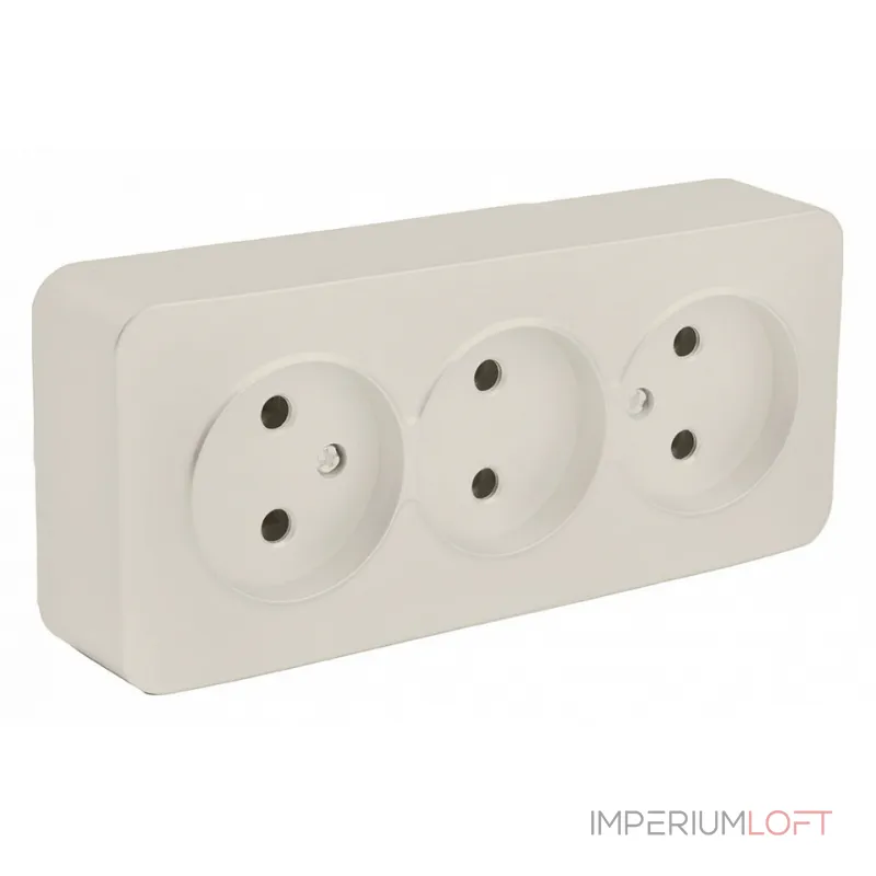 Розетка тройная без заземления Stekker София 49499 от ImperiumLoft