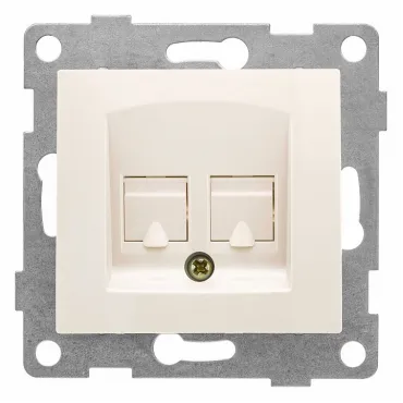 Розетка двойная Ethernet RJ-45 без рамки Gusi Electric BRAVO С10К2-003 Розетка двойная Ethernet RJ-45 без рамки Gusi Electric BRAVO С10К2-003