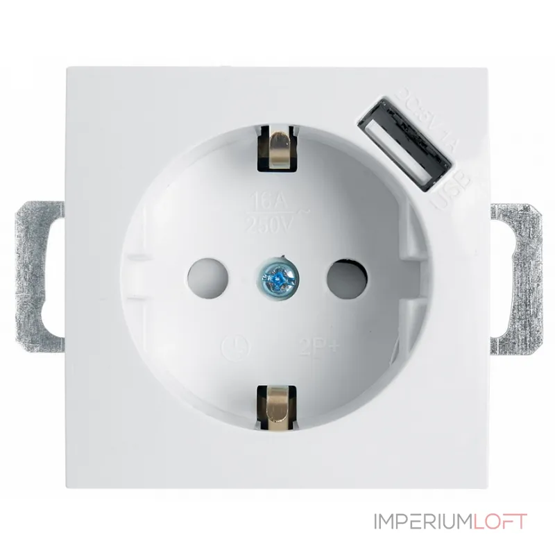 Розетка с заземлением и со шторками и USB без рамки Stekker PST16-9111 39318 от ImperiumLoft Розетка с заземлением и со шторками и USB без рамки Stekker PST16-9111 39318 от ImperiumLoft