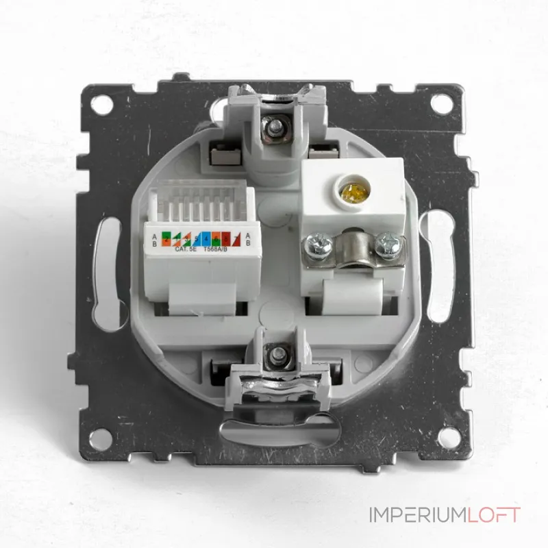 ТВ-розетка и розетка Ethernet RJ-45 без рамки Stekker GLS00-7106-02 49184 от ImperiumLoft ТВ-розетка и розетка Ethernet RJ-45 без рамки Stekker GLS00-7106-02 49184 от ImperiumLoft