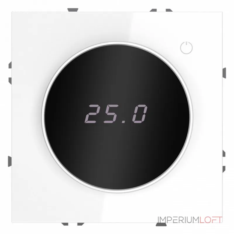 Терморегулятор электронный S70 с индикацией и датчиком для теплого пола (белый глянцевый) Voltum VLS070101