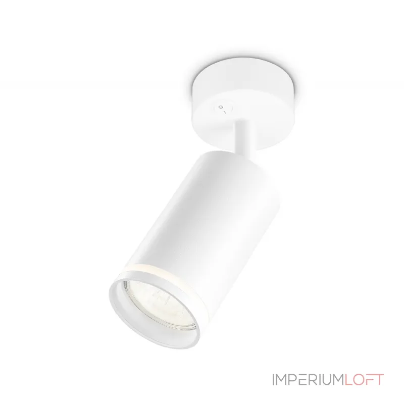 Накладной спот с выключателем TA120 WH белый GU10 max 12W D70*164*D55 от NovaLamp