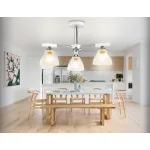 Подвесная люстра TR9091/3 WH/CH белый/хром E27*3 max 40W D570*270 от NovaLamp