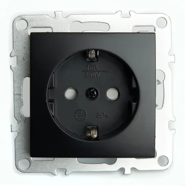 Розетка с заземлением и со шторками без рамки Stekker Эрна 49154 Розетка с заземлением и со шторками без рамки Stekker Эрна 49154