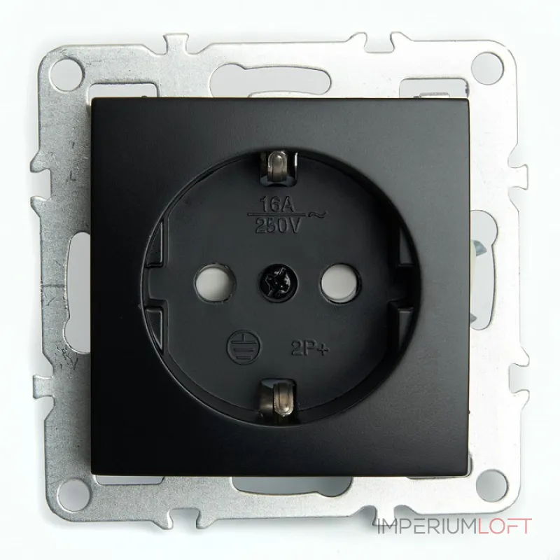 Розетка с заземлением и со шторками без рамки Stekker Эрна 49154 от ImperiumLoft