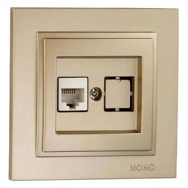 Розетка Ethernet RJ-45 Mono Electric Despina 102-222205-125 Розетка Ethernet RJ-45 Mono Electric Despina 102-222205-125
