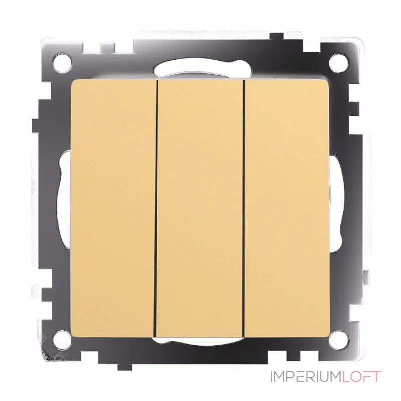 Выключатель трехклавишный без рамки Stekker Катрин 49219 от ImperiumLoft Выключатель трехклавишный без рамки Stekker Катрин 49219 от ImperiumLoft