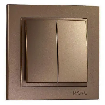 Выключатель двухклавишный Mono Electric Despina 102-232325-102 Выключатель двухклавишный Mono Electric Despina 102-232325-102