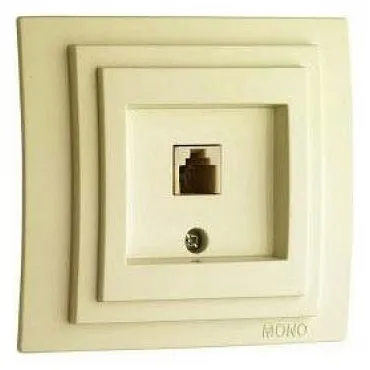 Розетка телефонная RJ-11 Mono Electric Larissa 103-171705-124