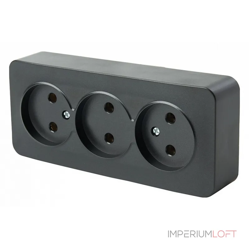 Розетка тройная без заземления Stekker София 49500 от ImperiumLoft