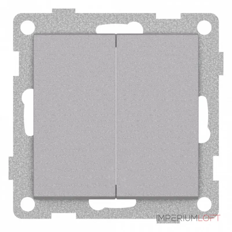 Выключатель проходной двухклавишный без рамки Gusi Electric UGRA С11В8-004 от ImperiumLoft