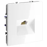 Розетка компьютерная встраиваемая S70 RJ45 кат.6 (белый глянцевый) Voltum VLS060101