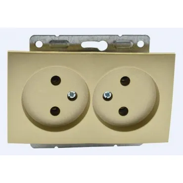 Розетка двойная без рамки Mono Electric Despina / Larissa 500-002205-121